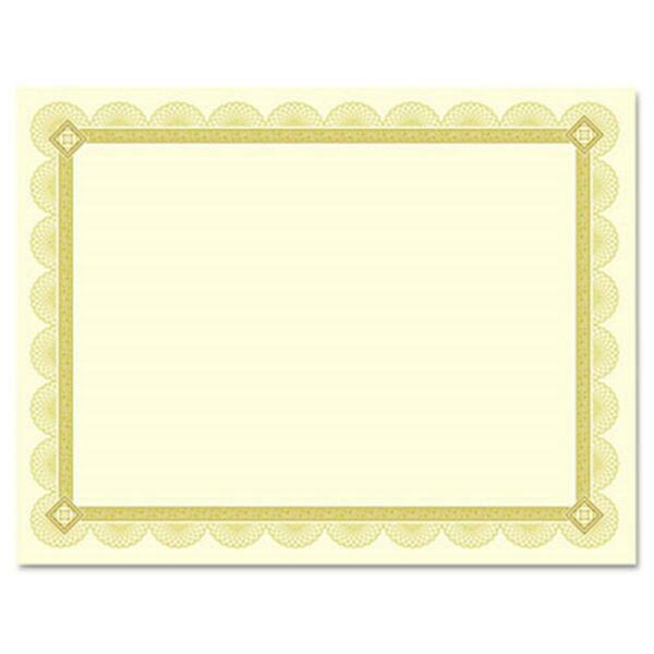 Southworth Co Premium Certificates- Ivory- Spiro Gold Foil Border- 66 lb- 8.5 x 11- 15-Pack CTP2V